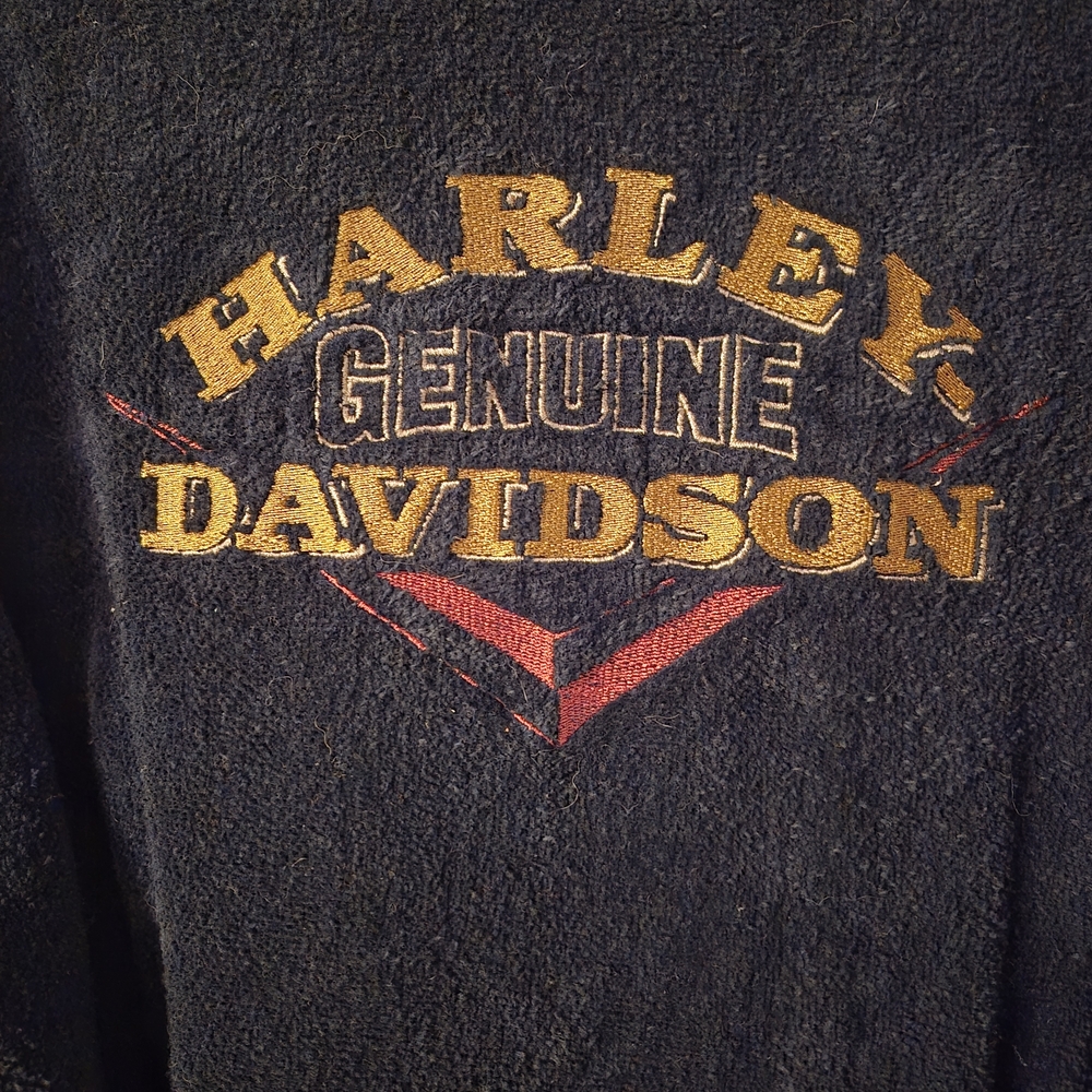 Harley-Davidson Black Mens Robe Gold and Red Logo